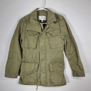 J. Crew Womans XS Boyfriend Fatigue Parka Field Cargo Jacket Utility Green
